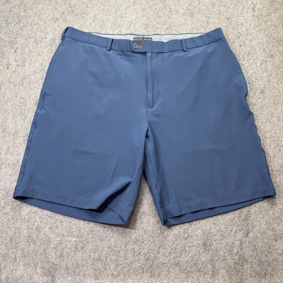 Peter Millar Shorts Men 38 Blue 9" Performance Golf Wicking Stretch - Picture 1 of 14
